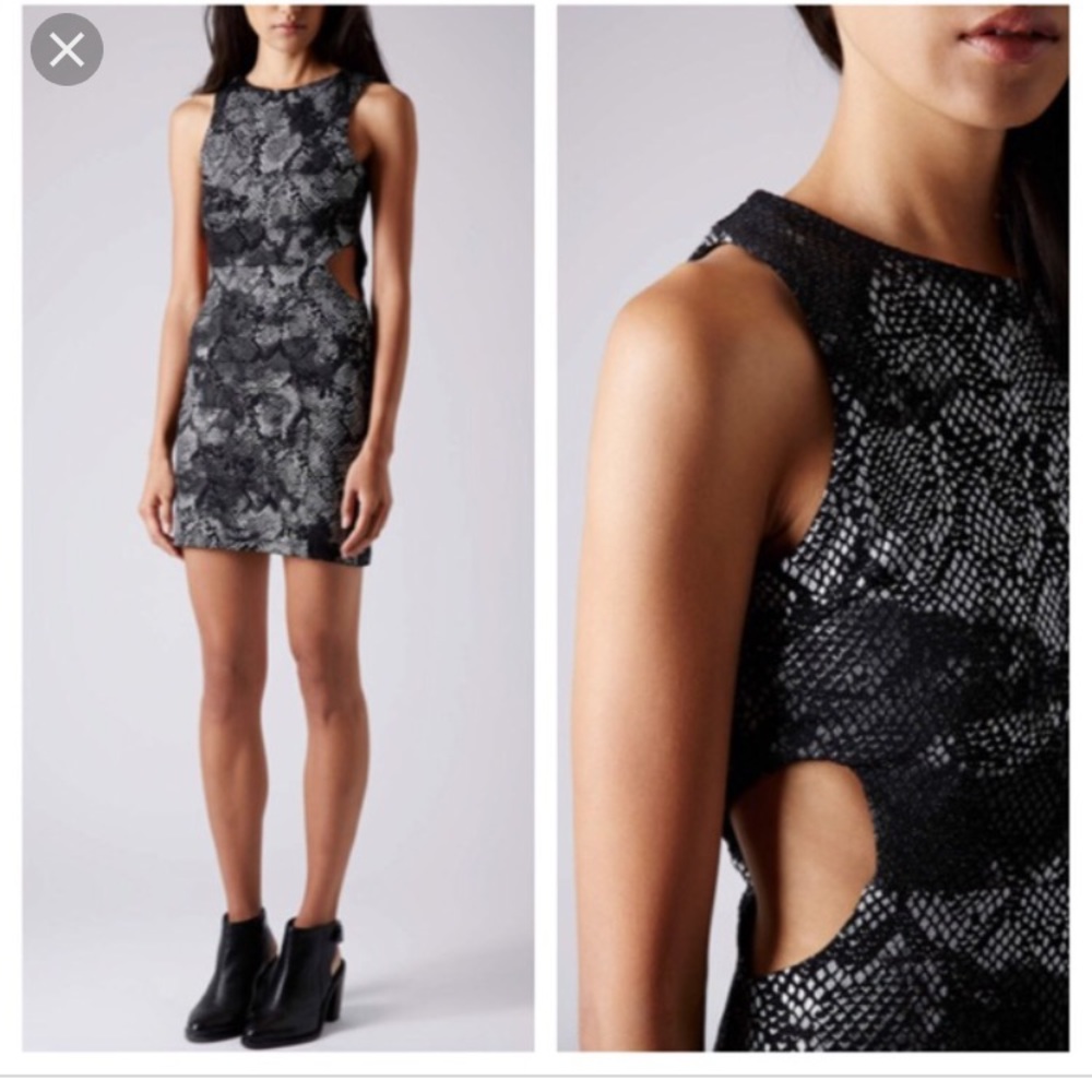NWT! Top shop python print mini dress